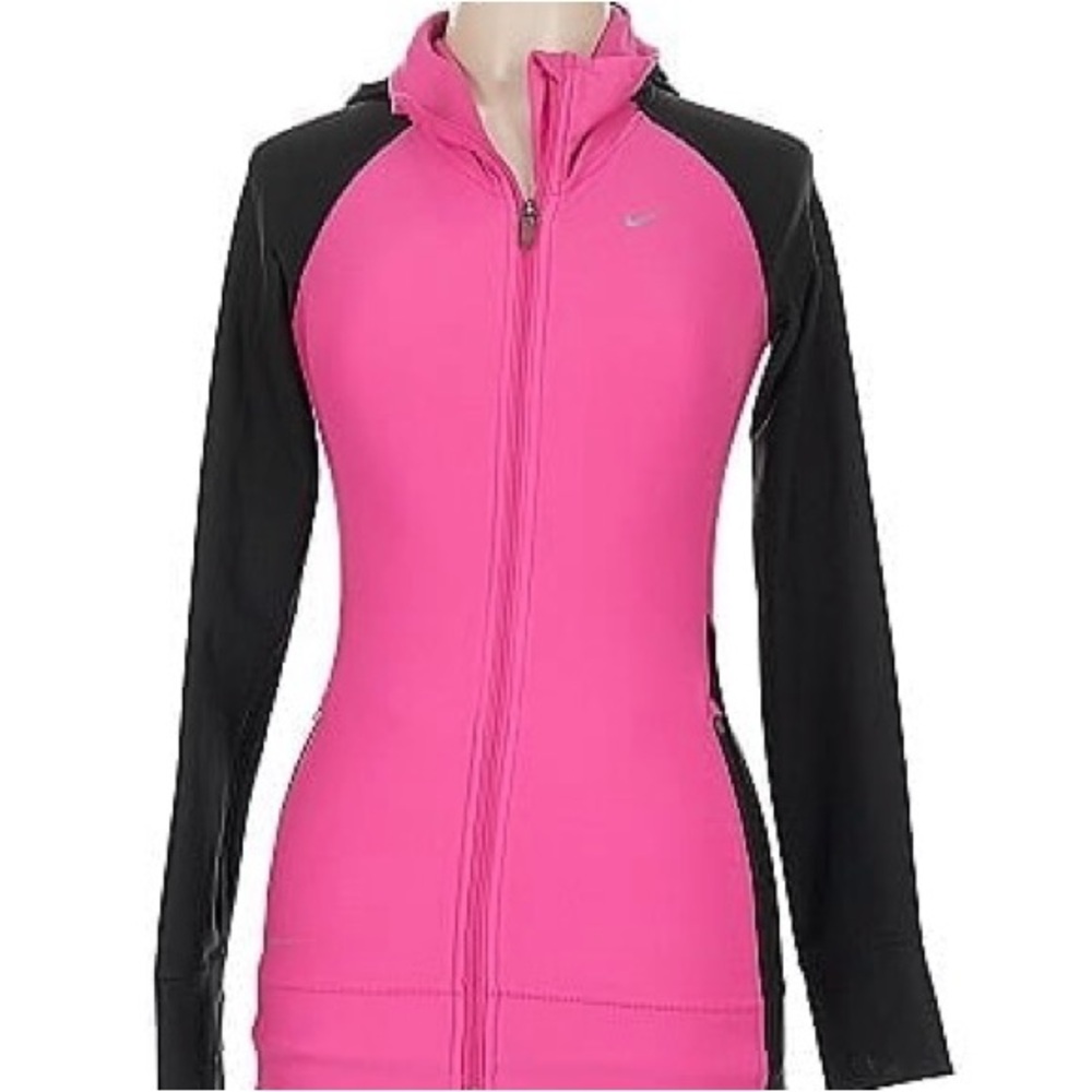 Nike Women's Pink and Black Jacket